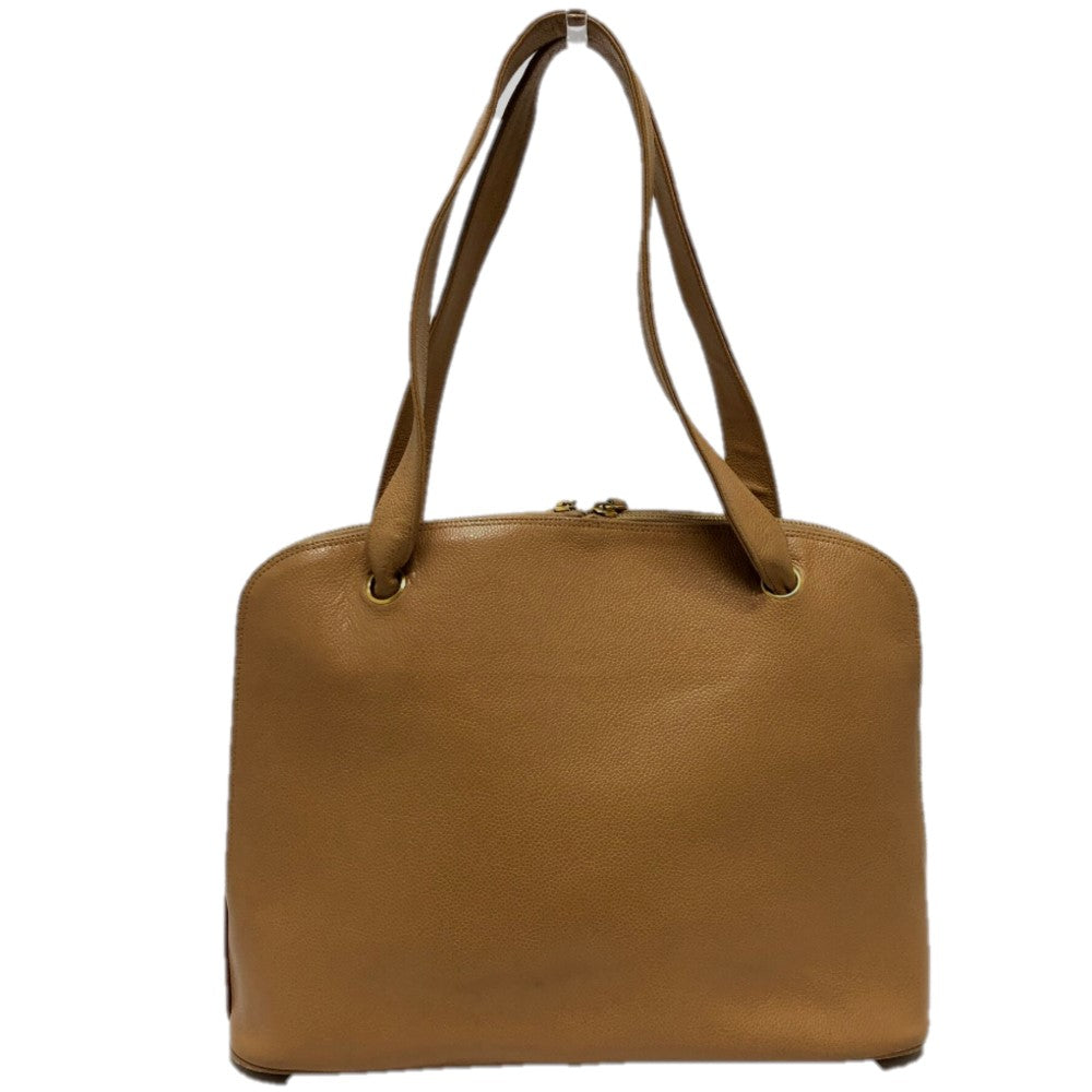 Chanel Caviar skin Coco ball COCO Mark Beige Tote Bag