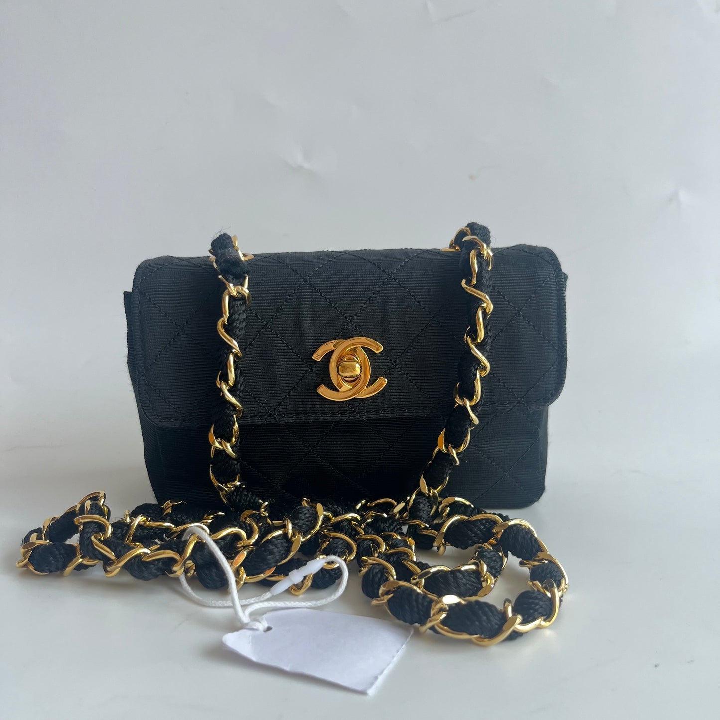Chanel Fabric Extra Flap 24k Button Gold Shoulder Bag
