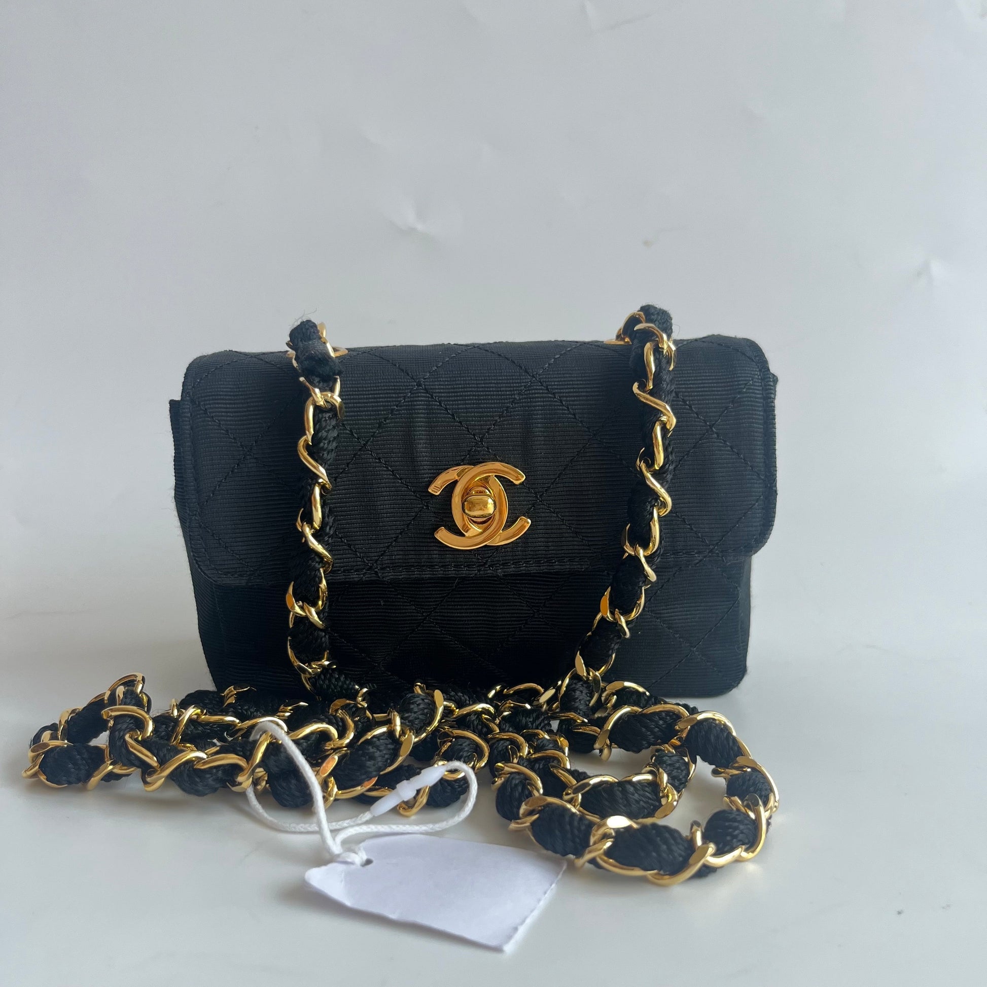Chanel Fabric Extra Flap 24k Button Gold Shoulder Bag