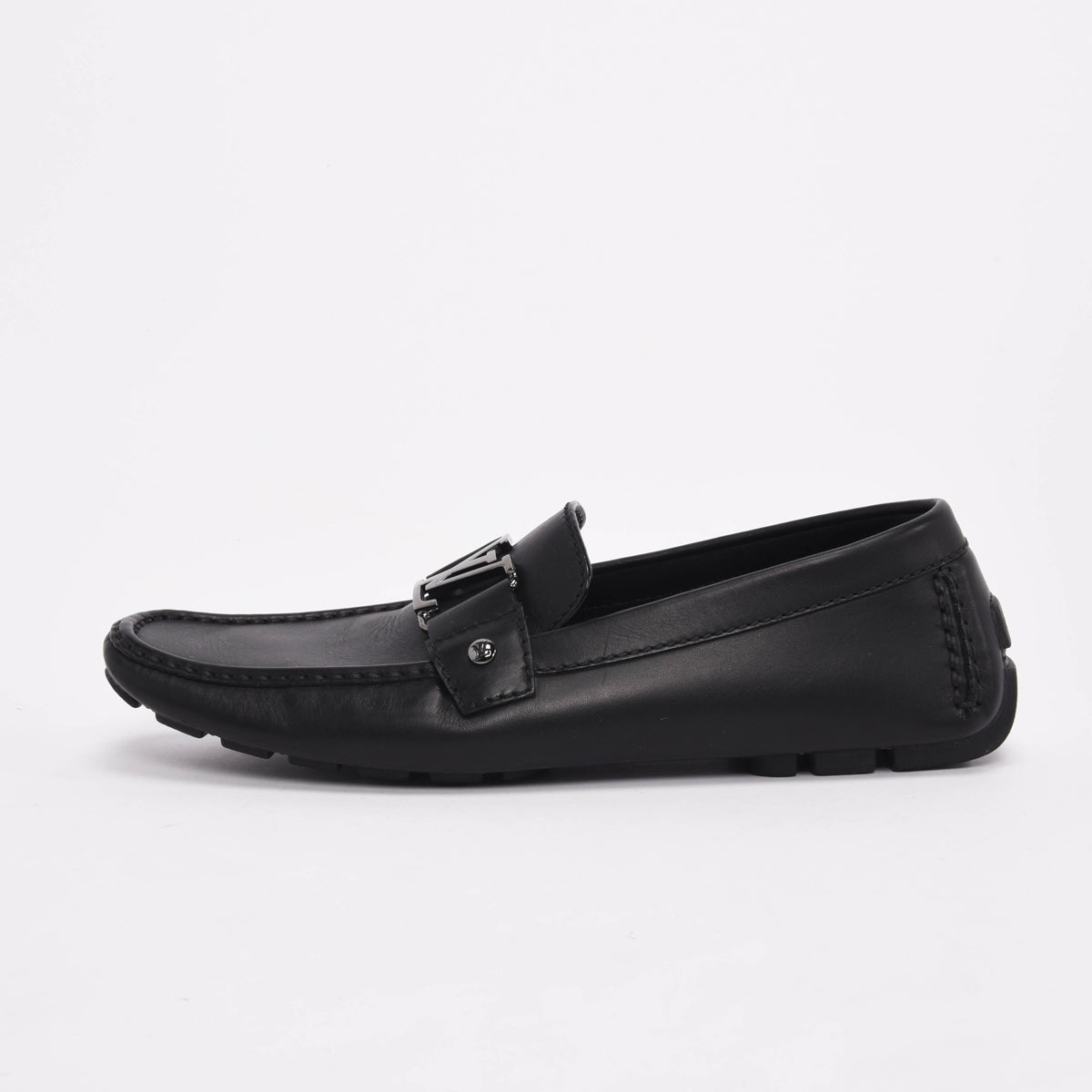 Louis Vuitton Black Calfskin Monte Carlo Mocassins 8.5 Women Shoes