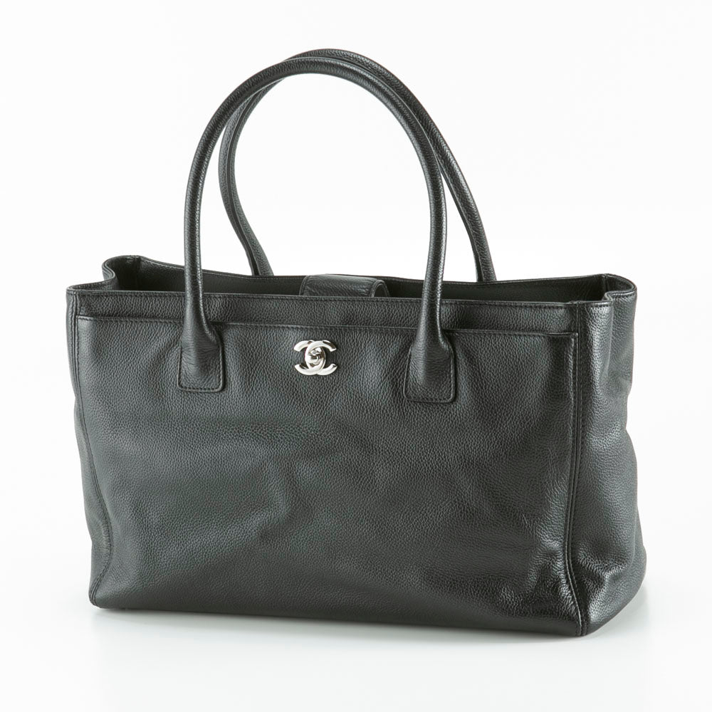 Chanel Executive Turn Lock Tote Bag Black Shoulder Bag