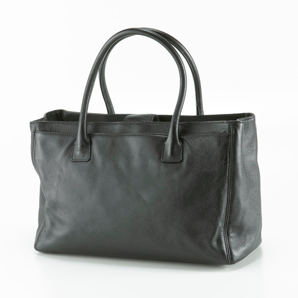 Chanel Executive Turn Lock Tote Bag Black Shoulder Bag