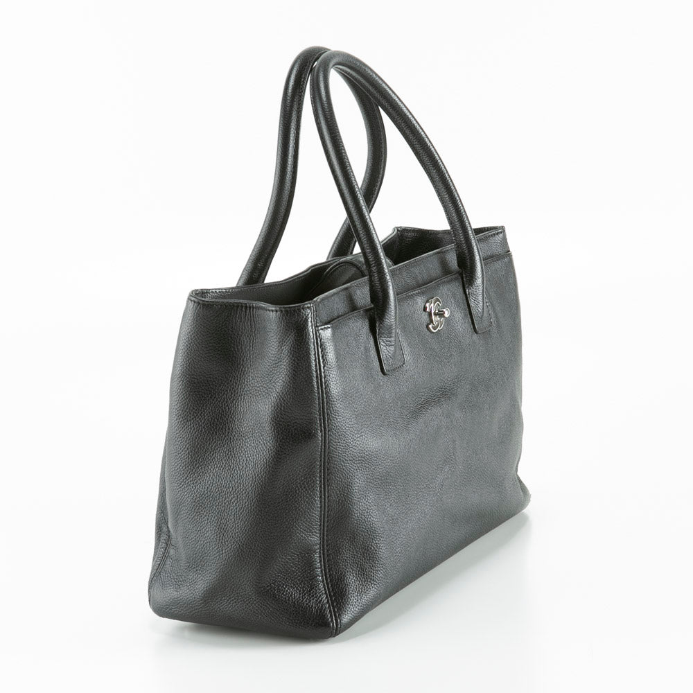 Chanel Executive Turn Lock Tote Bag Black Shoulder Bag