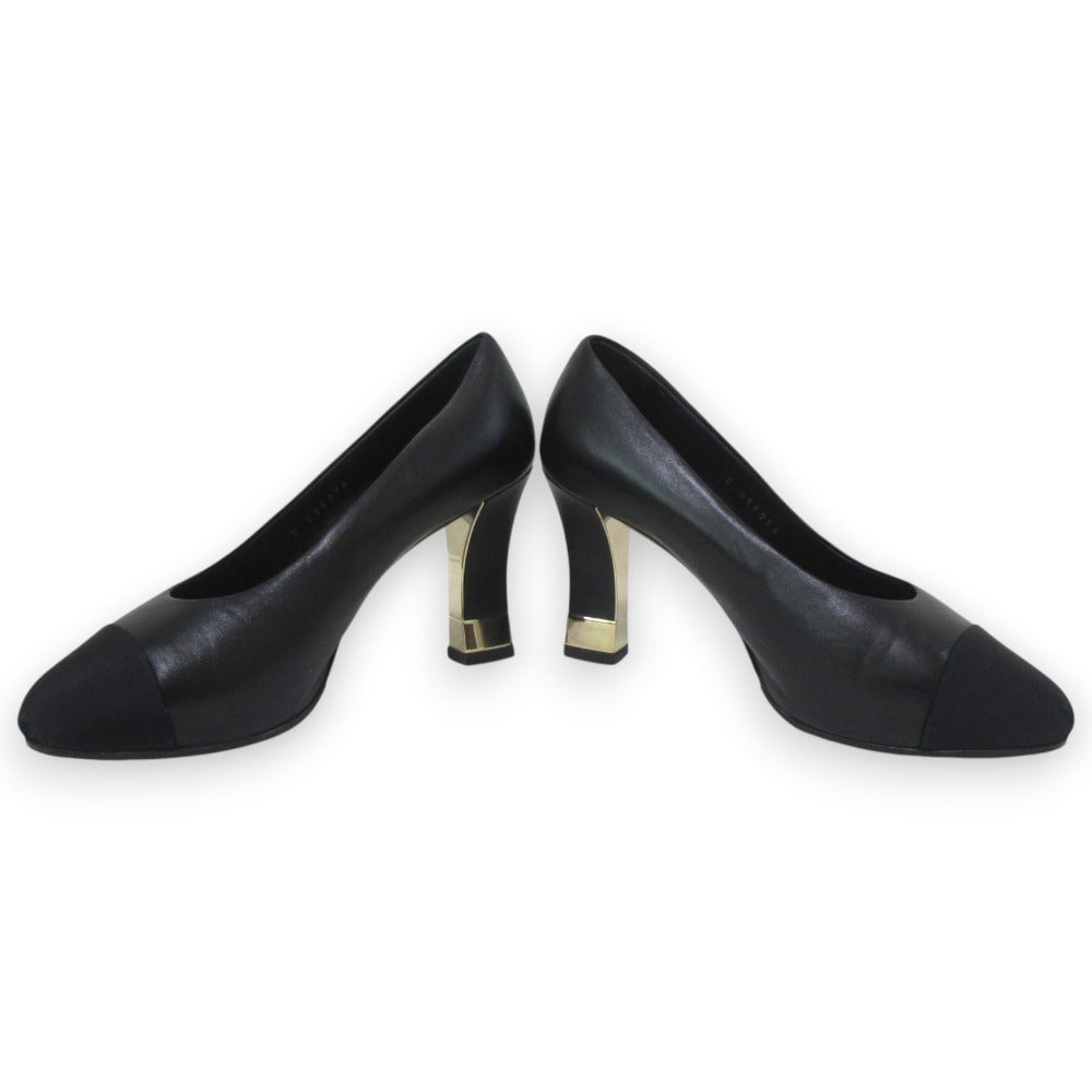 Chanel Coco Mark Heel Leather Pumps
