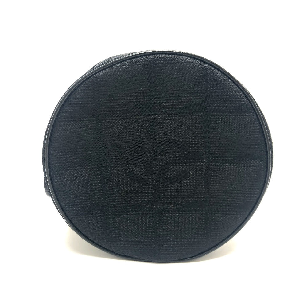 Chanel Cosmetics Nylon jacquard New line Black Travel Bag