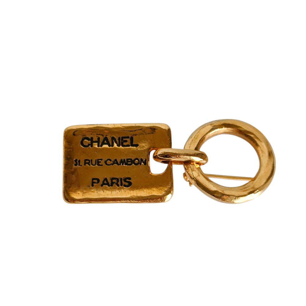 Chanel Cambon Logo Pin Brooch Accessory