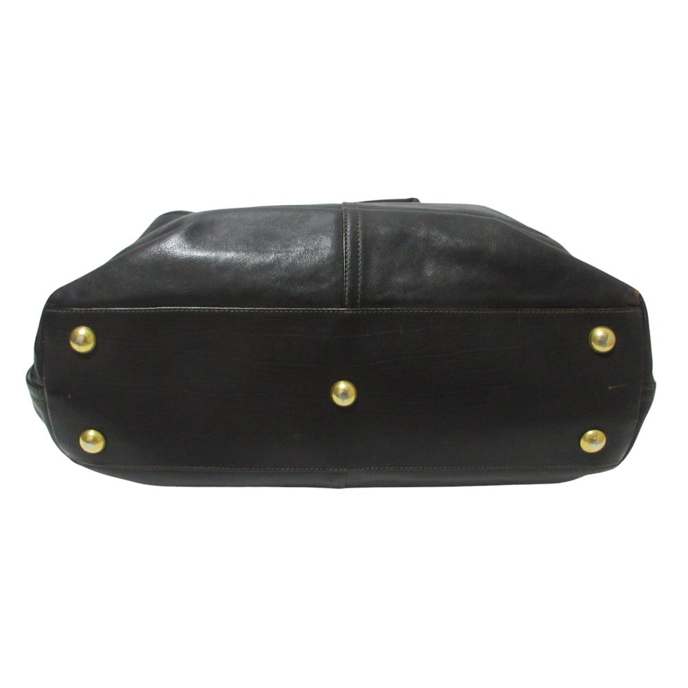 YSL Saint Laurent Yves Rive Gauche Tote Bag Leather