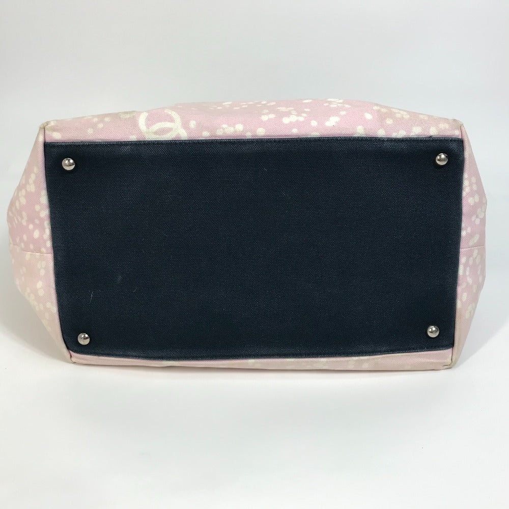Chanel Light x COCO Mark Black Pink Canvas Tote Bag
