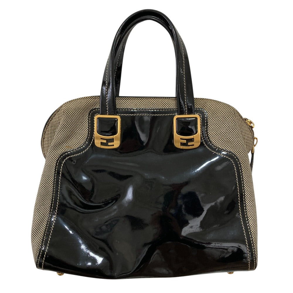 Fendi Chameleon 2Way Bag Leather Patent Travel Bag