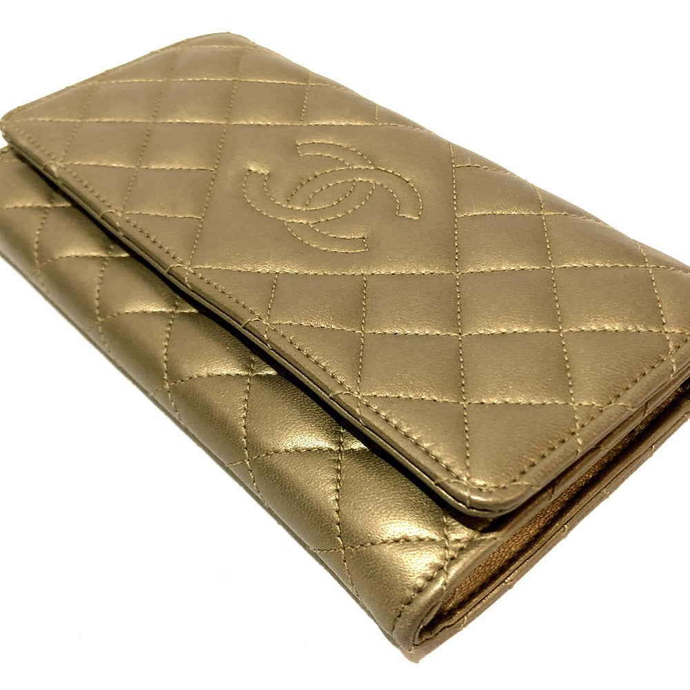 CHANEL Long Wallet Purse A80108 lambskin Gold type CC COCO Mark logo Wallet Women