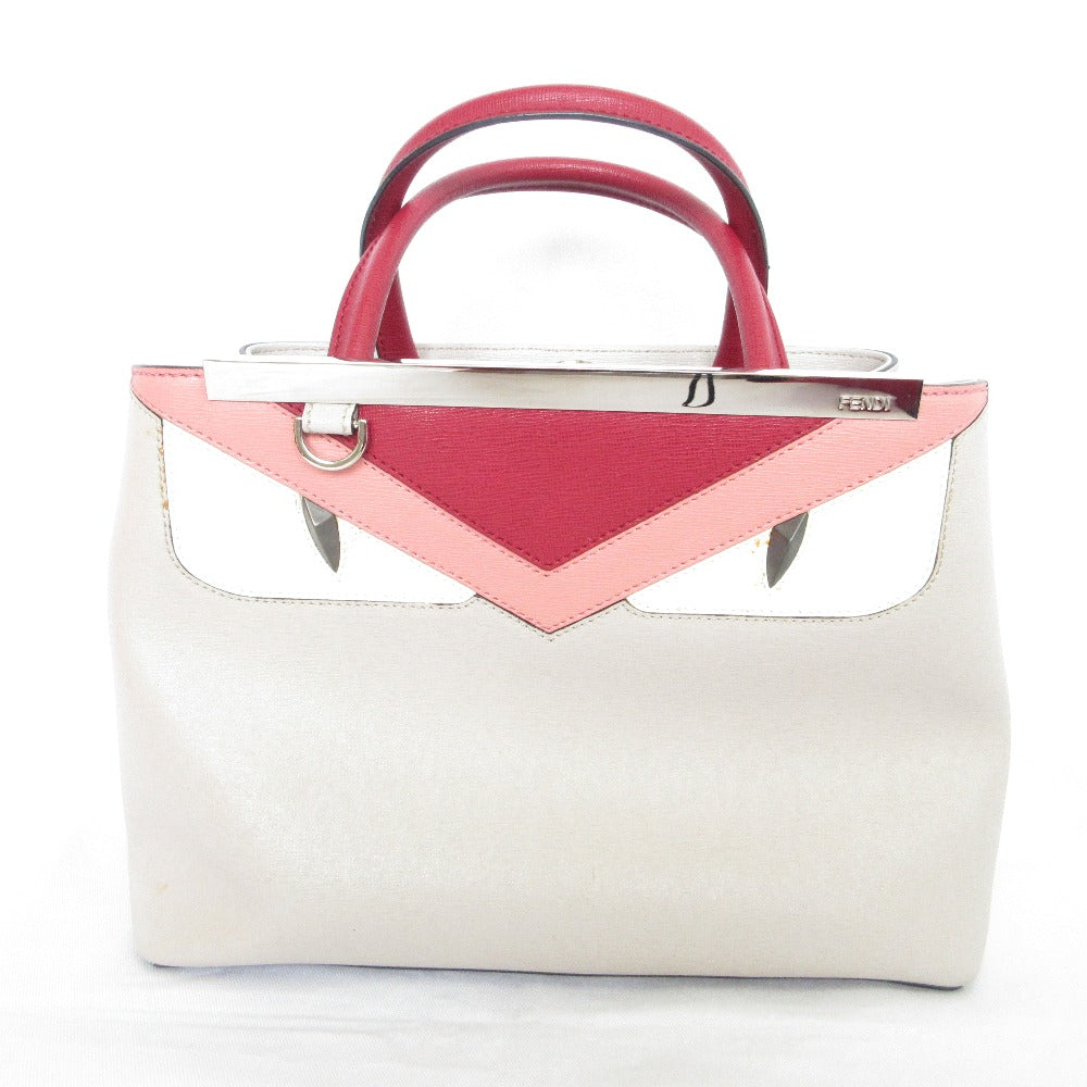 Fendi Petit 2Jours Monster 2Way Handbag Leather Travel Bag