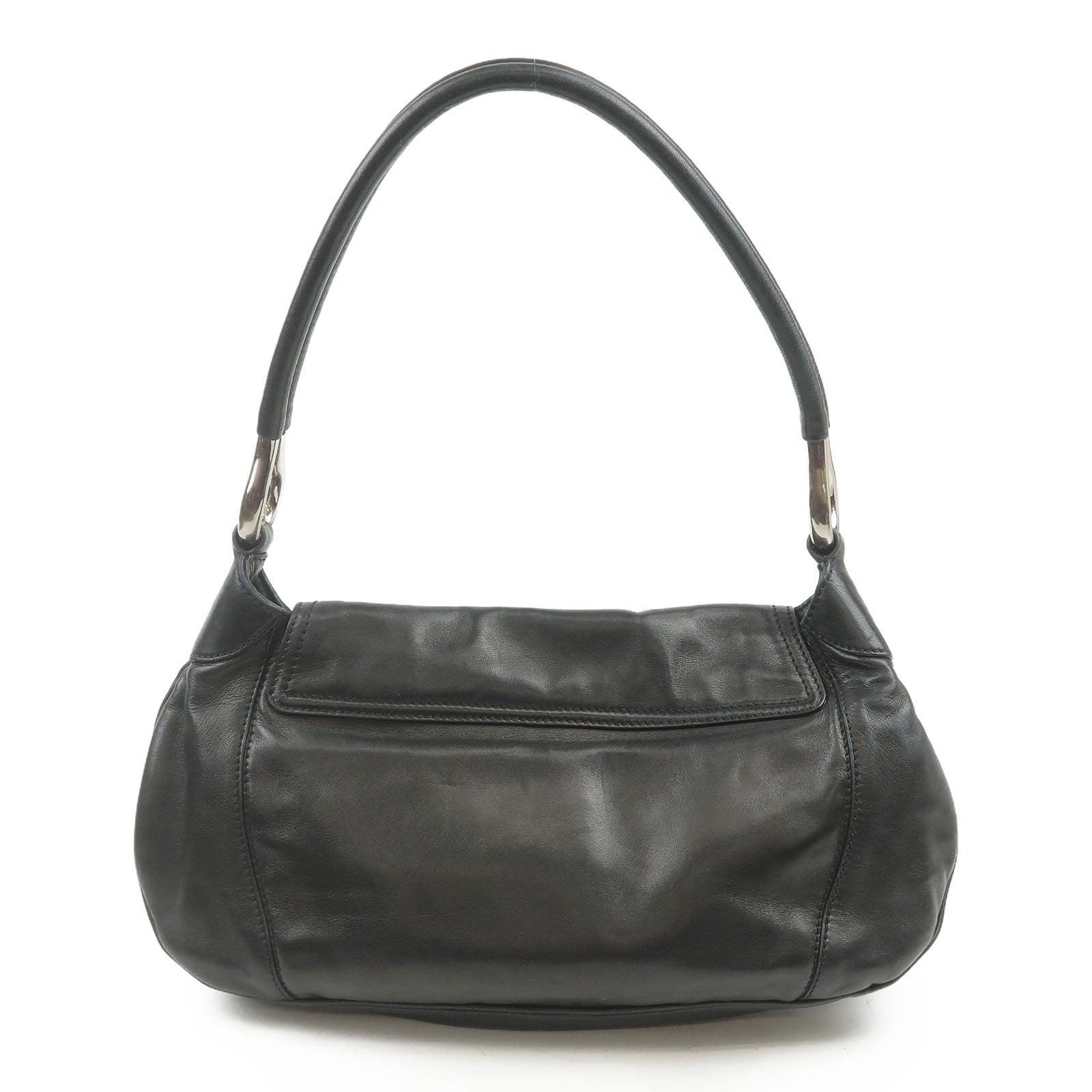Prada Prada Leather Shoulder Bag Nero Black 34694 6