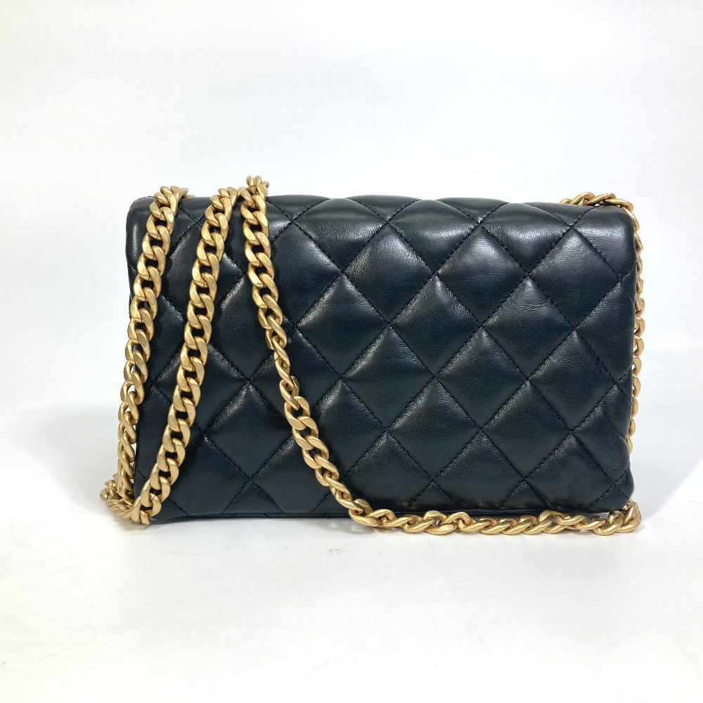 Chanel lambskin CC COCO Mark Matrasse Black Shoulder Bag
