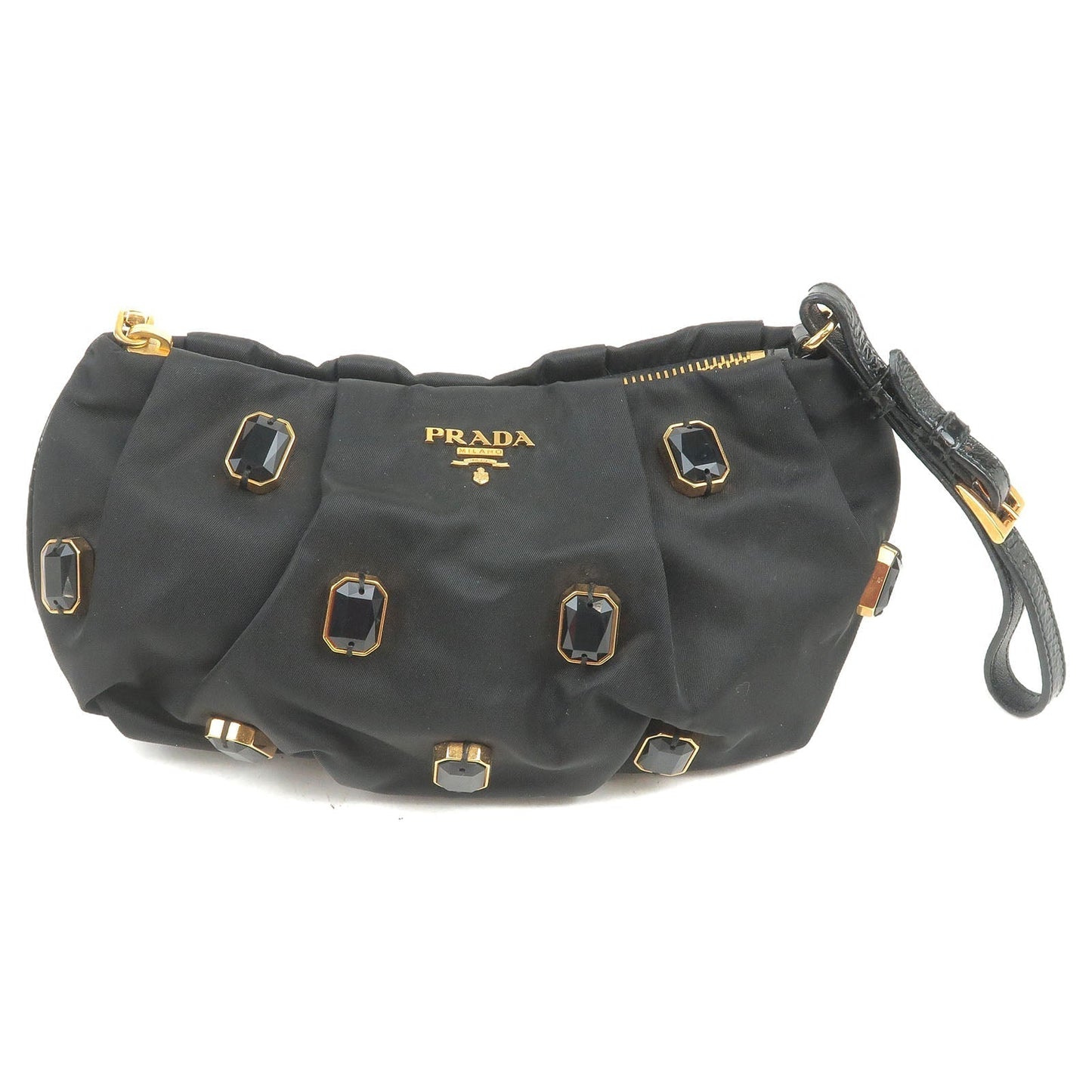 Prada Prada Nylon Enamel Bijou Pouch Purse Clutch Bag