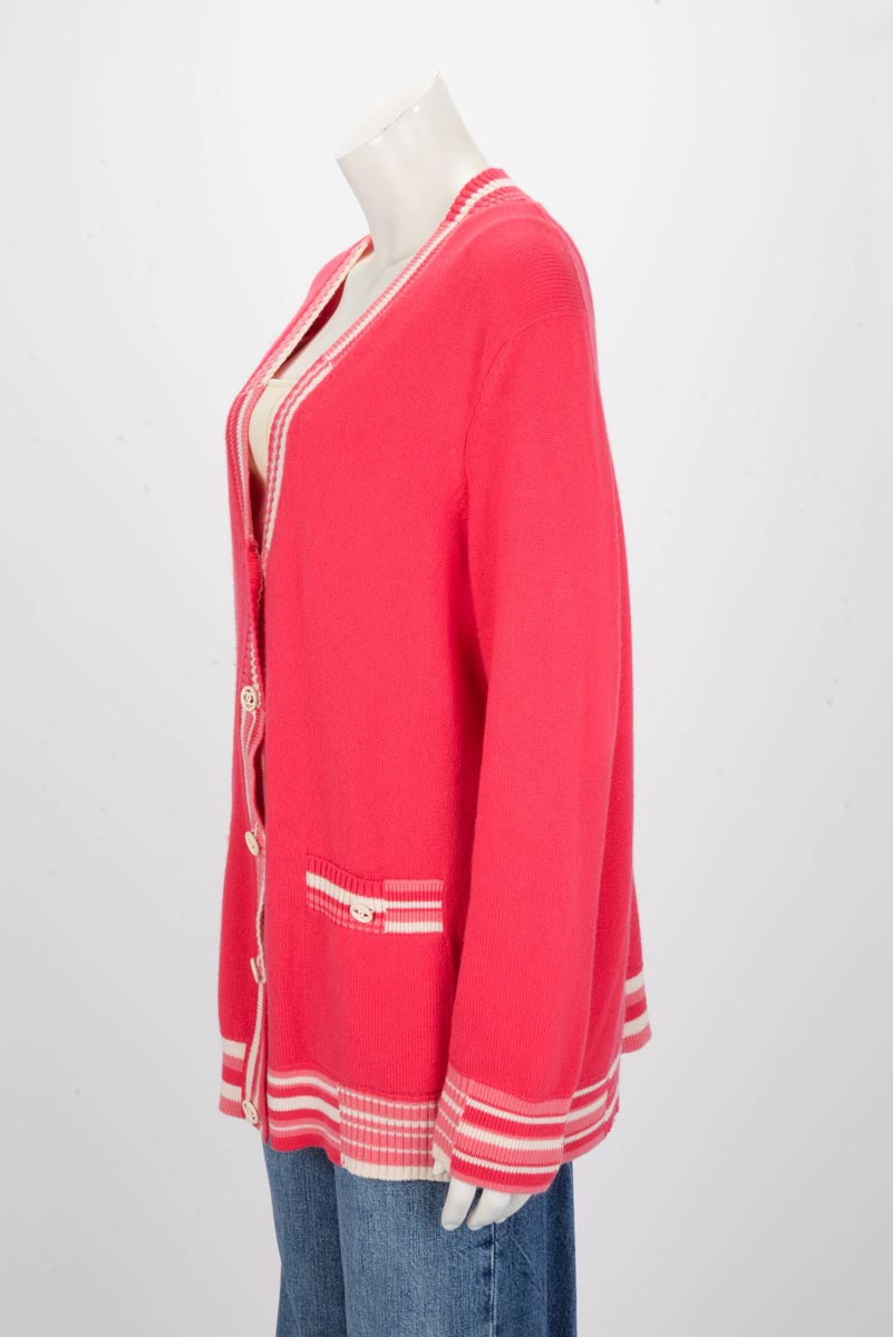 Chanel Pink Cashmere Deauville Biarritz Venise Cardigan Fr 50 Bag