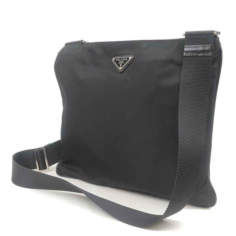 Prada Prada Nylon Leather Shoulder Bag Pouch Purse Black