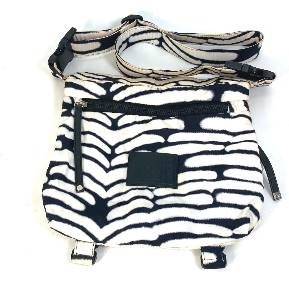 Chanel Nylon Sports Zebra Pattern Black Shoulder Bag