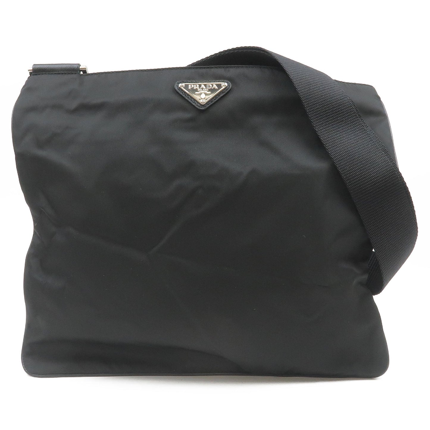 Prada Prada Nylon Leather Shoulder Bag Purse Nero Black Va0340 34913 17