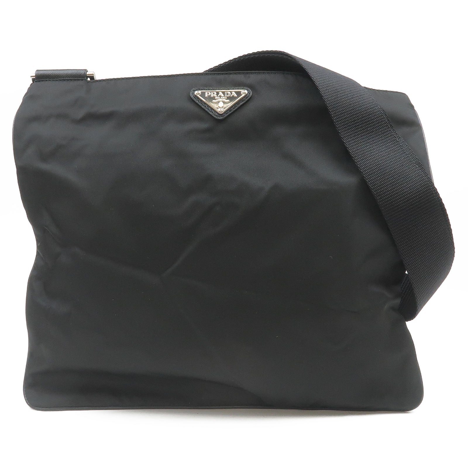Prada Prada Nylon Leather Shoulder Bag Purse Nero Black Va0340 34913 17