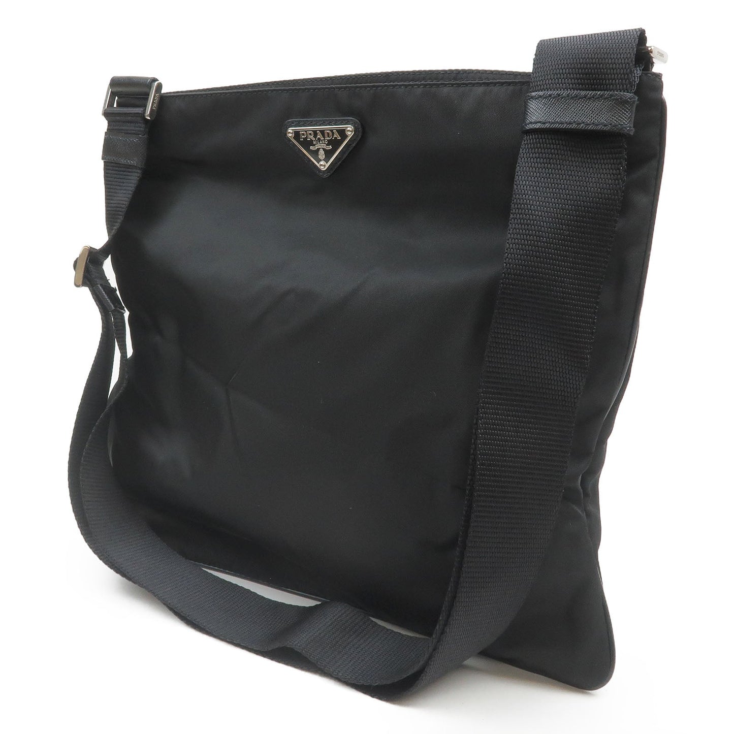 Prada Prada Nylon Leather Shoulder Bag Purse Nero Black Va0340 34913 17