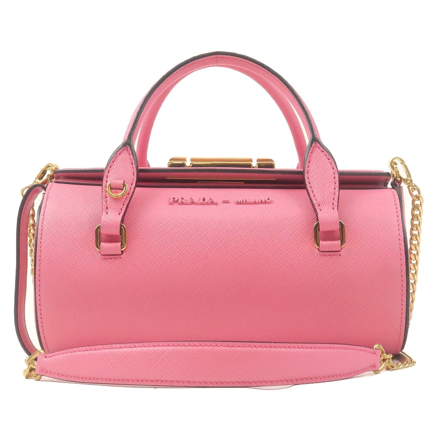 Prada Prada Sybille Leather 2Way Chain Shoulder Bag Pink