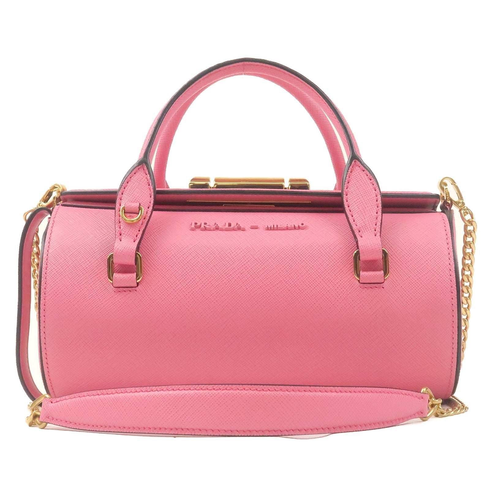 Prada Prada Sybille Leather 2Way Chain Shoulder Bag Pink