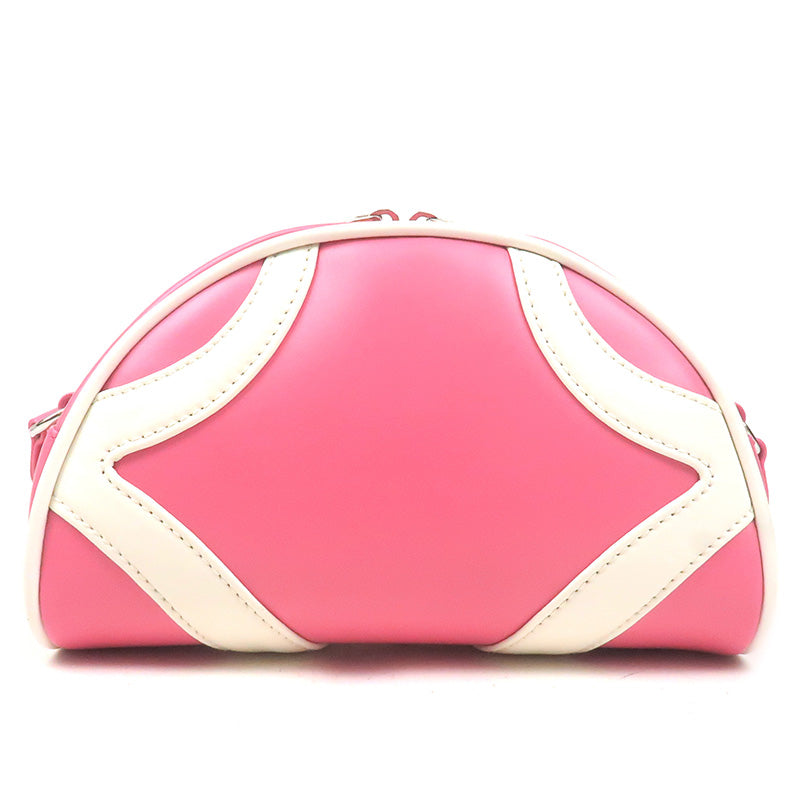 Prada Prada Leather Shoulder Bag Begonia Bian Pink White 1Bh140 35193 16