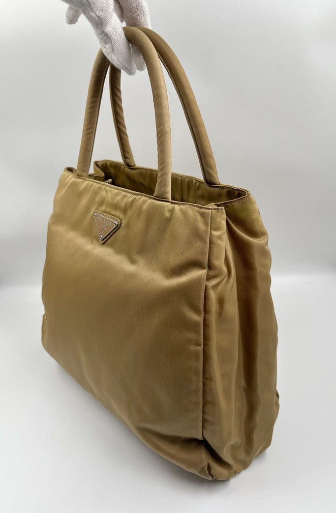 Prada Tote Nylon Beige Tote Bag