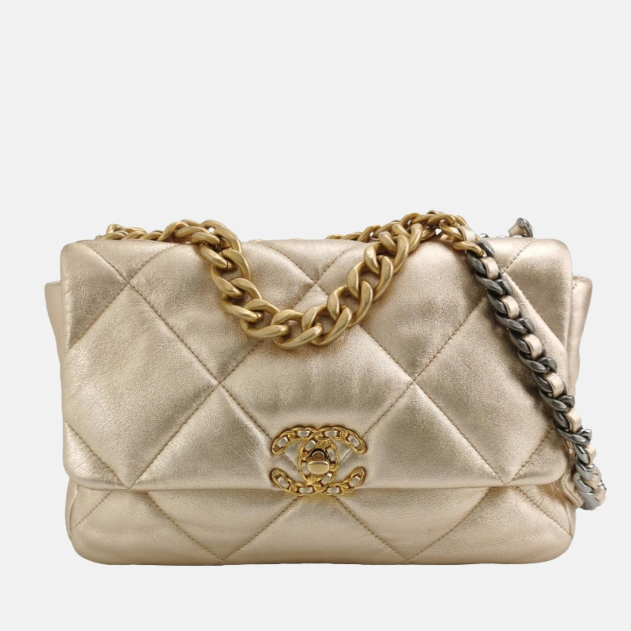 Chanel 19 Light Dual Color Gold Crossbody Bag
