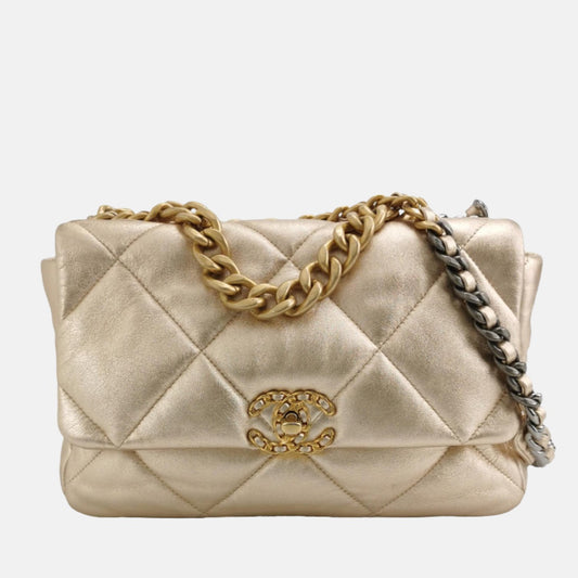 Chanel 19 Light Dual Color Gold Crossbody Bag