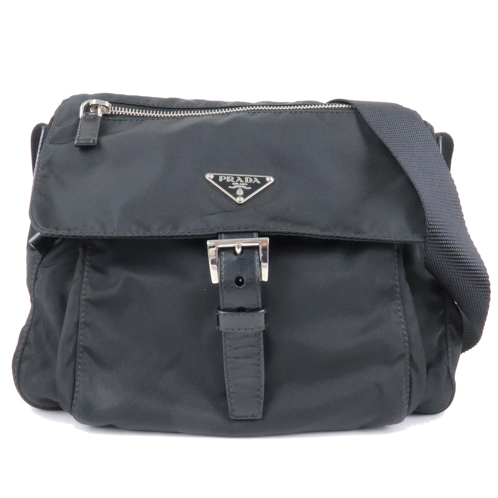 Prada Prada Logo Nylon Leather Shoulder Bag Nero Black Bt8994 35554 8