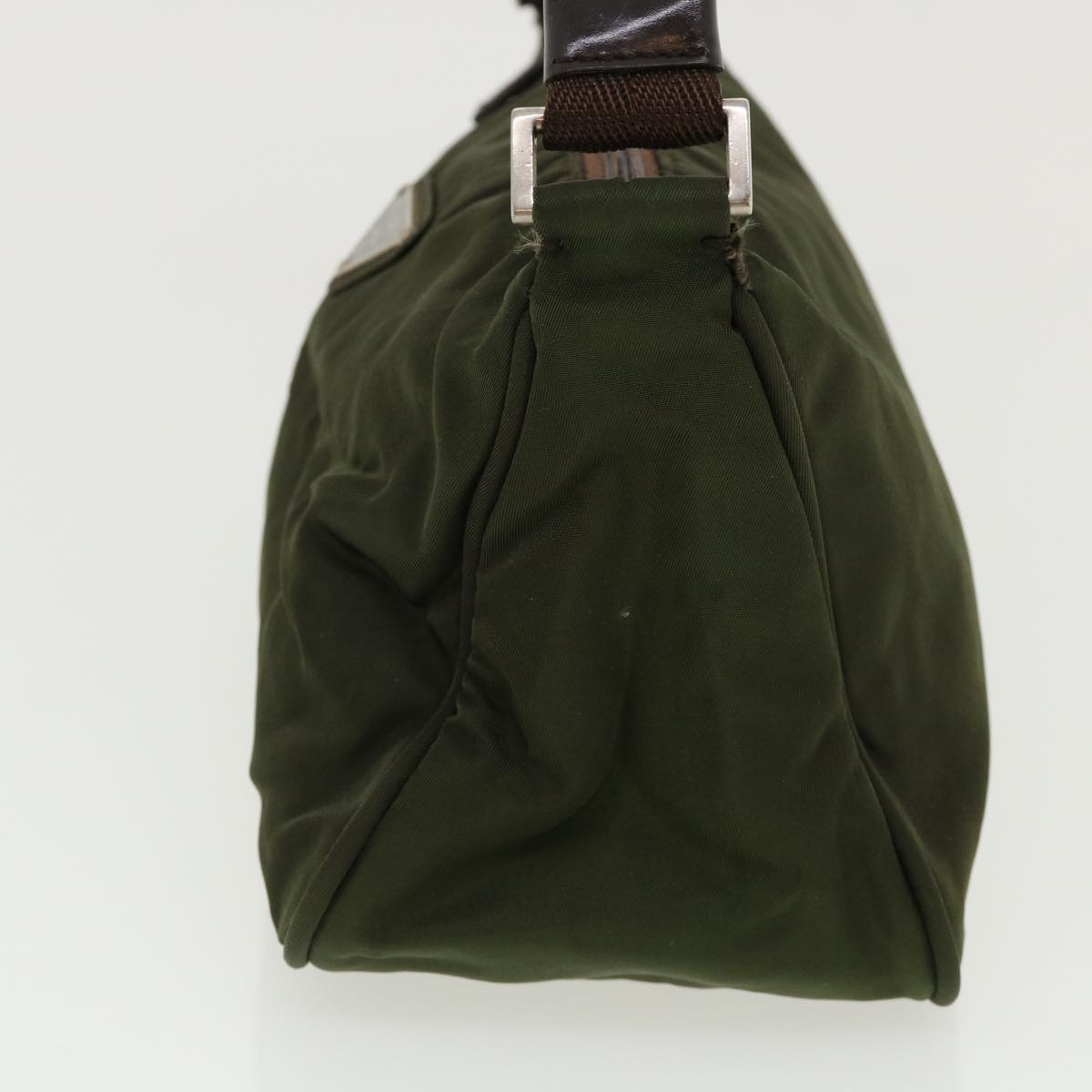 Prada Accessory Pouch Luxury Handbag Nylon Green Clutch Bag