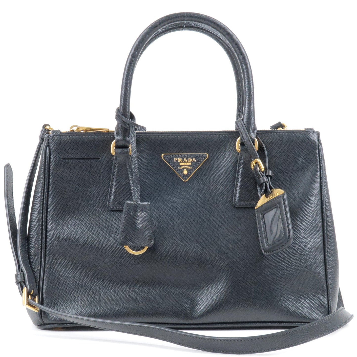 Prada Prada Leather 2Way Hand Bag Shoulder Bag Nero