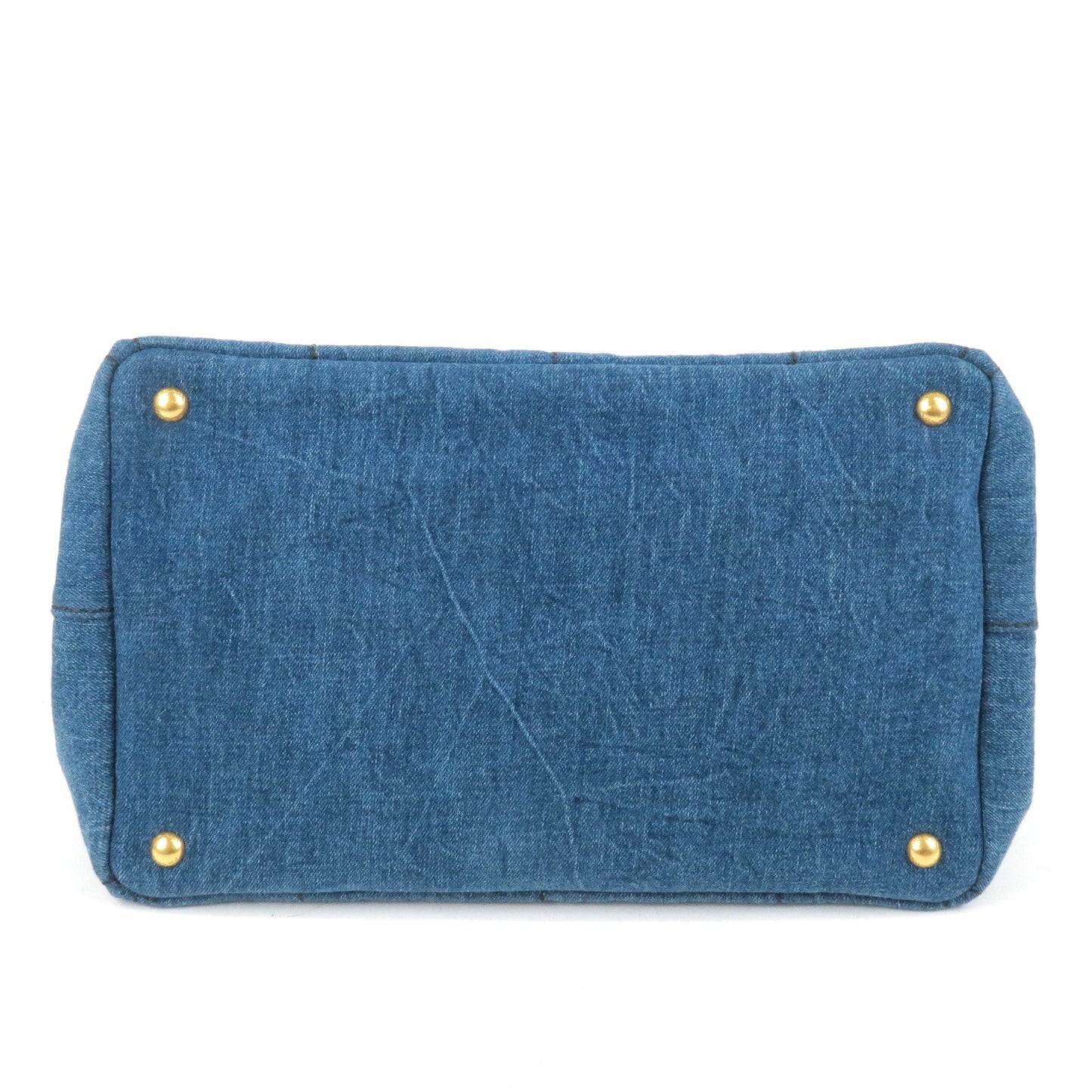 Prada Prada Logo Canapa Tote Bag Hand Bag Blue