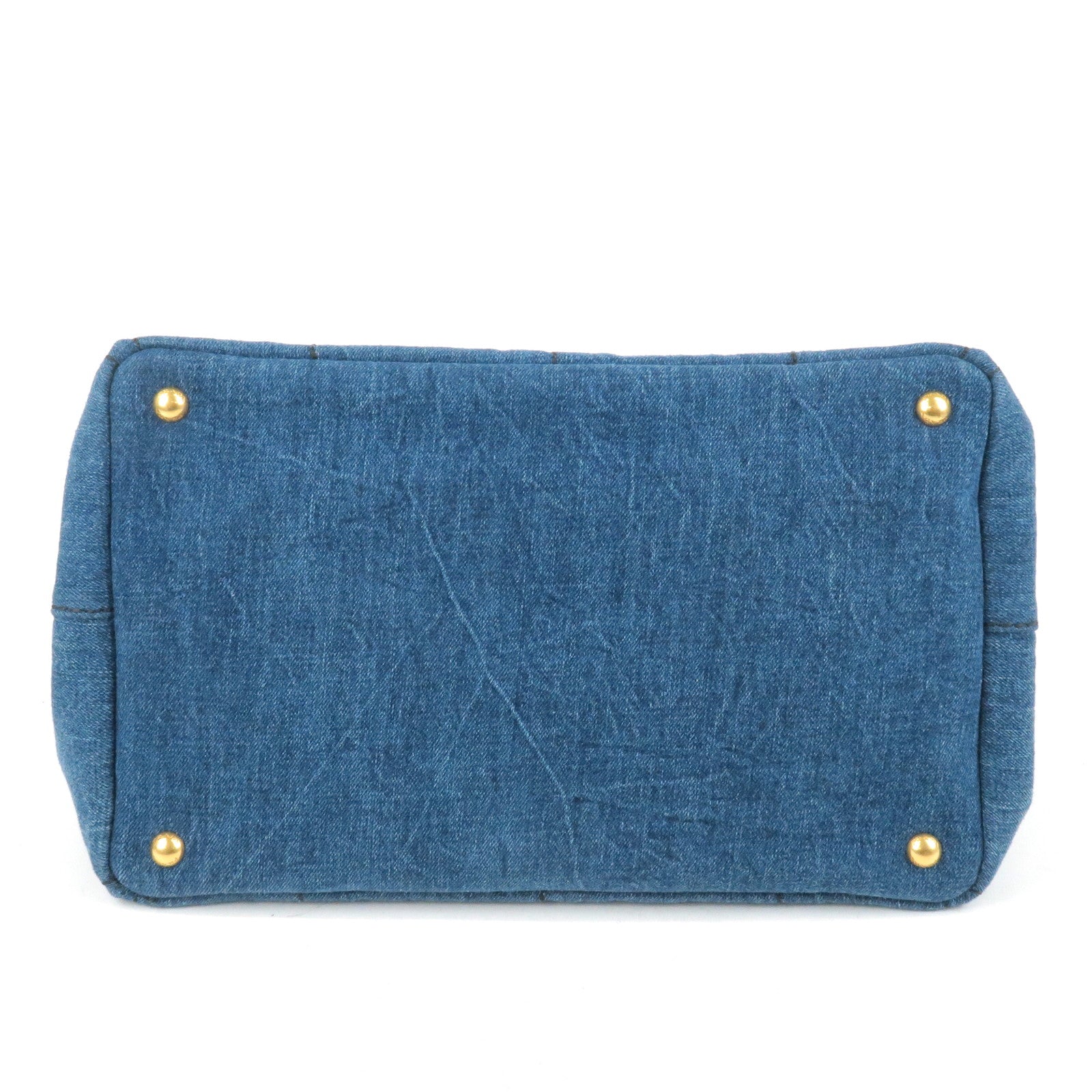 Prada Prada Logo Canapa Tote Bag Hand Bag Blue