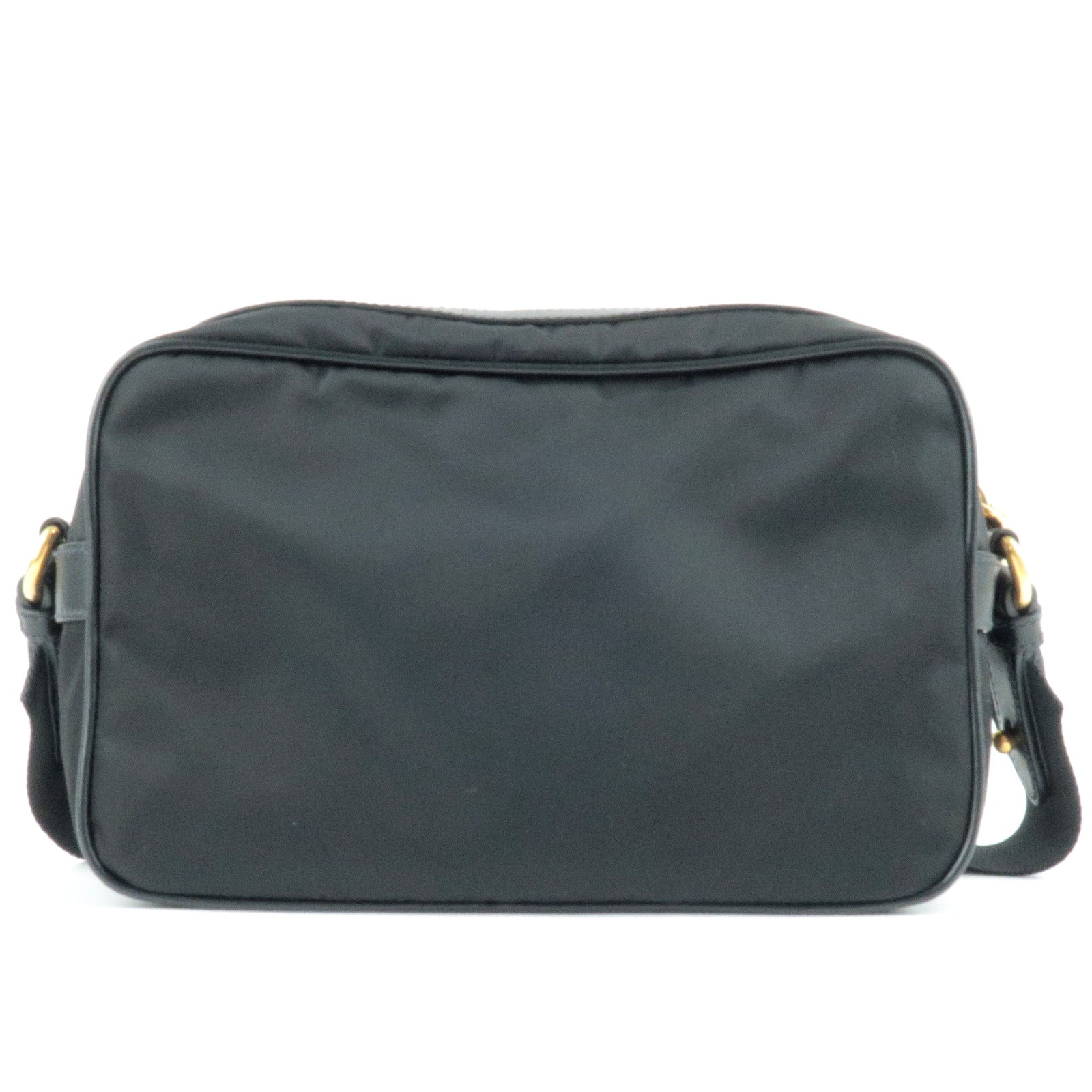 Prada Prada Logo Nylon Leather Shoulder Bag Nero Black 1Bh089 35680 2