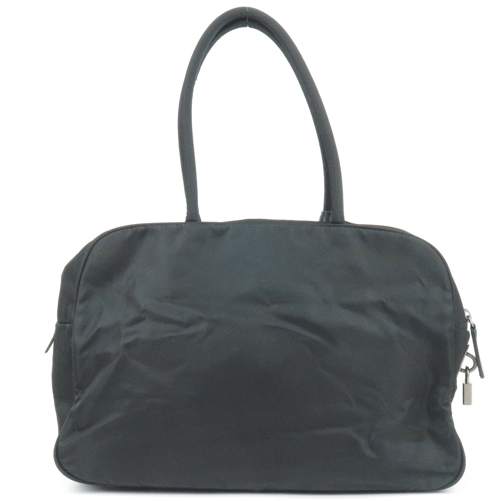 Prada Prada Logo Nylon Leather Hand Bag Black Nero Travel Bag Br0496 35727 9