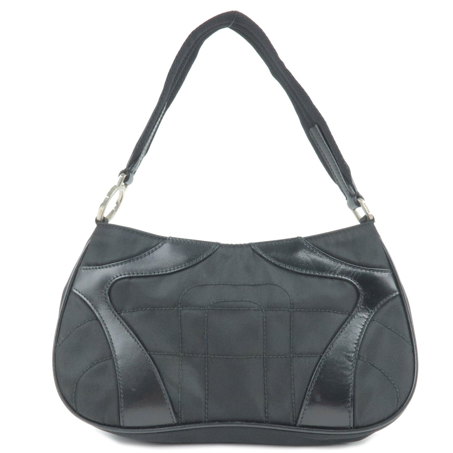Prada Prada Nylon Leather Hand Bag Pouch Nero Black Travel Bag