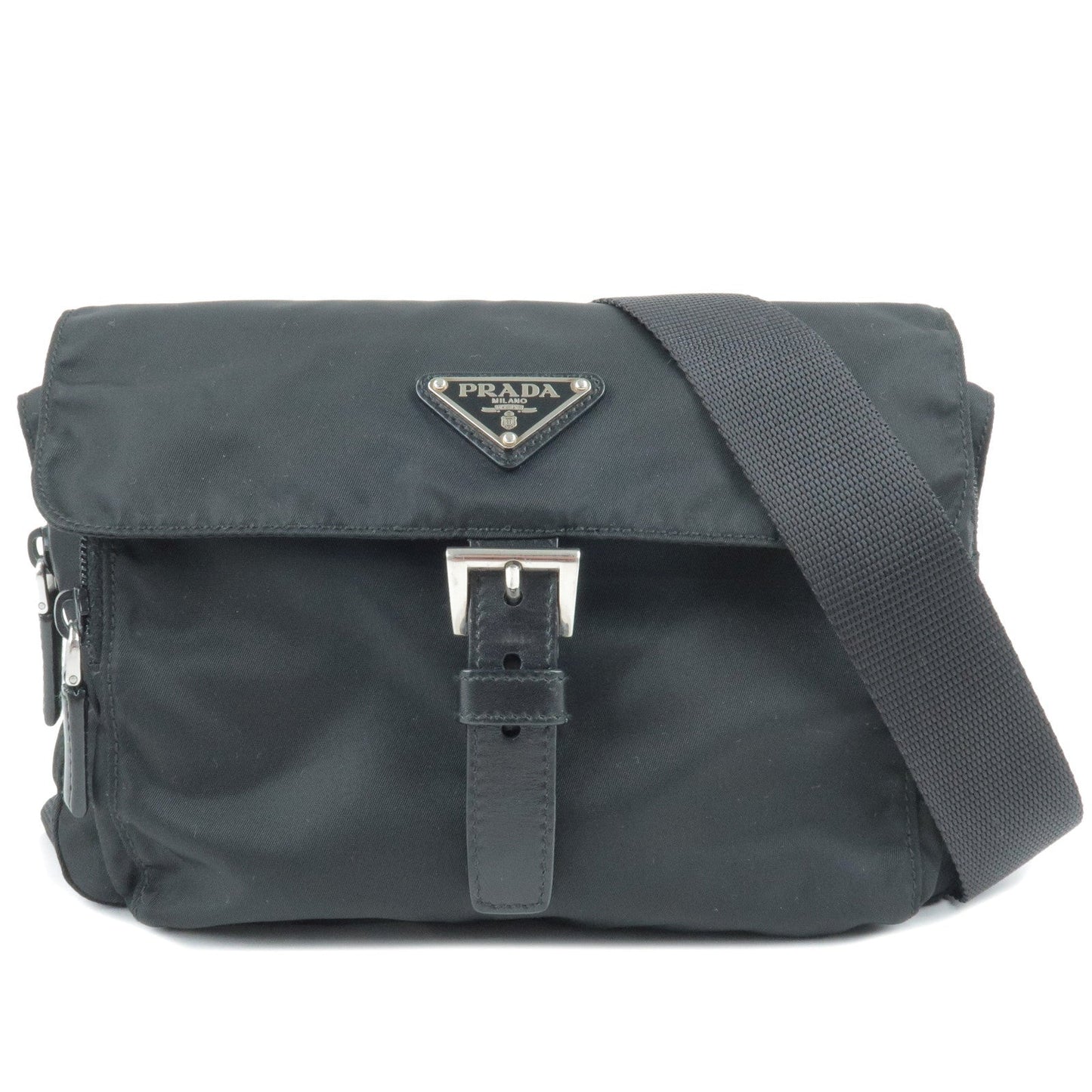 Prada Prada Logo Nylon Leather Shoulder Bag Nero Black Bt0521 35728 8