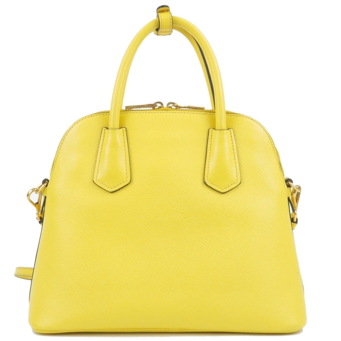 Prada Prada Leather 2Way Hand Bag Shoulder Bag Yellow