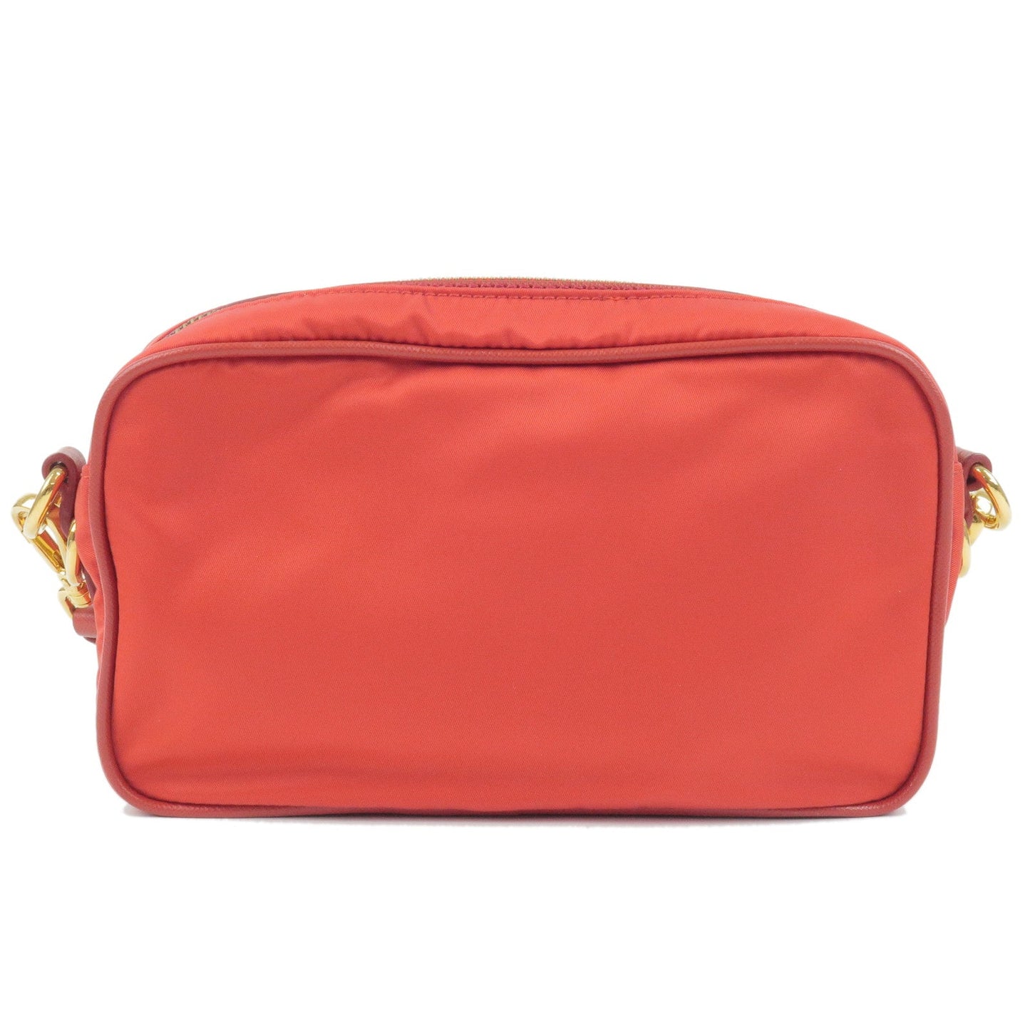 Prada Prada Logo Nylon Leather Shoulder Bag Rosso Red