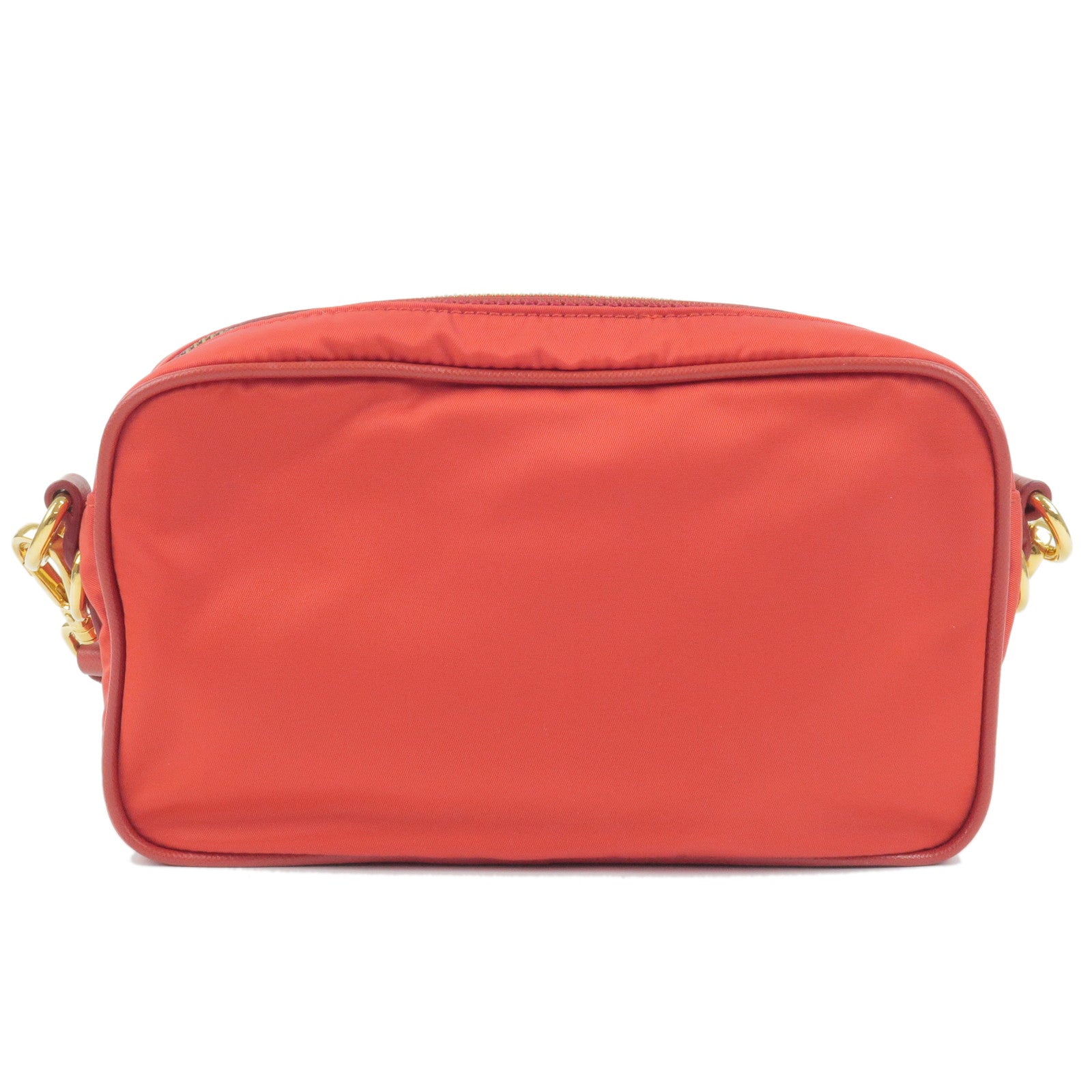 Prada Prada Logo Nylon Leather Shoulder Bag Rosso Red