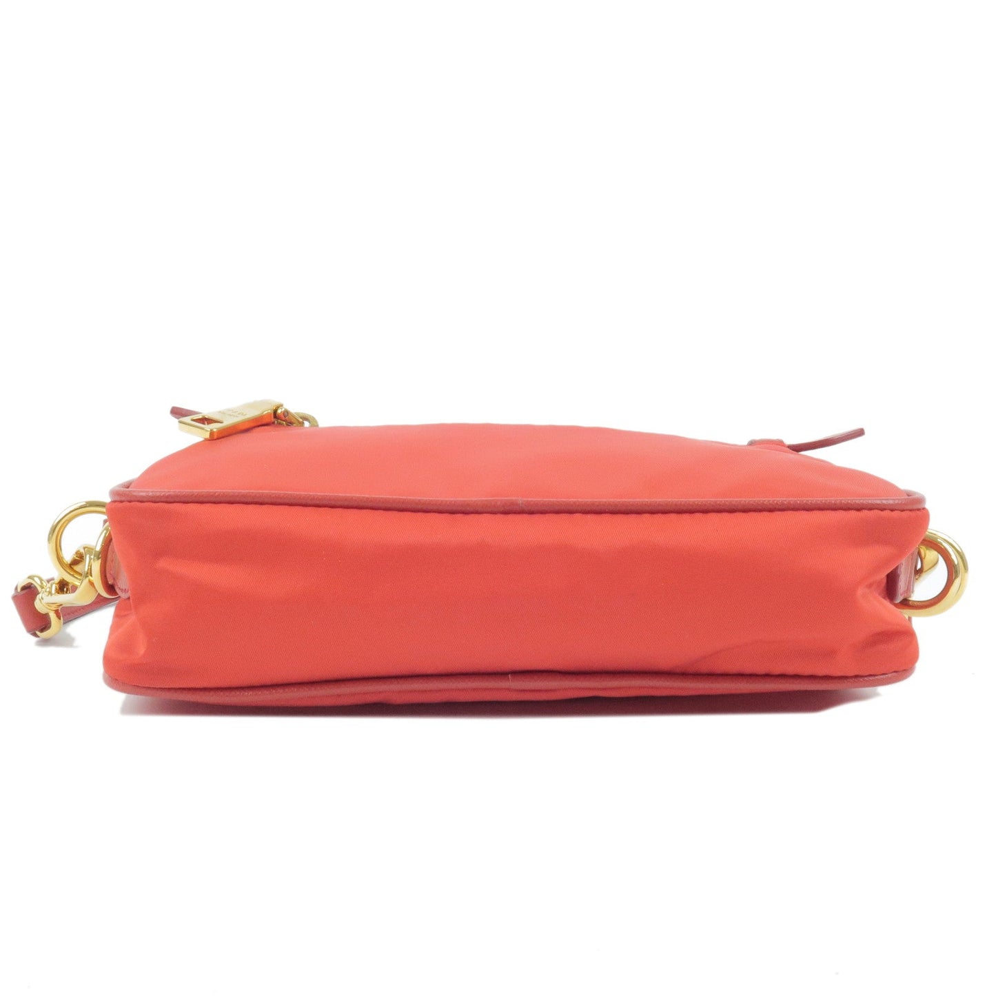 Prada Prada Logo Nylon Leather Shoulder Bag Rosso Red