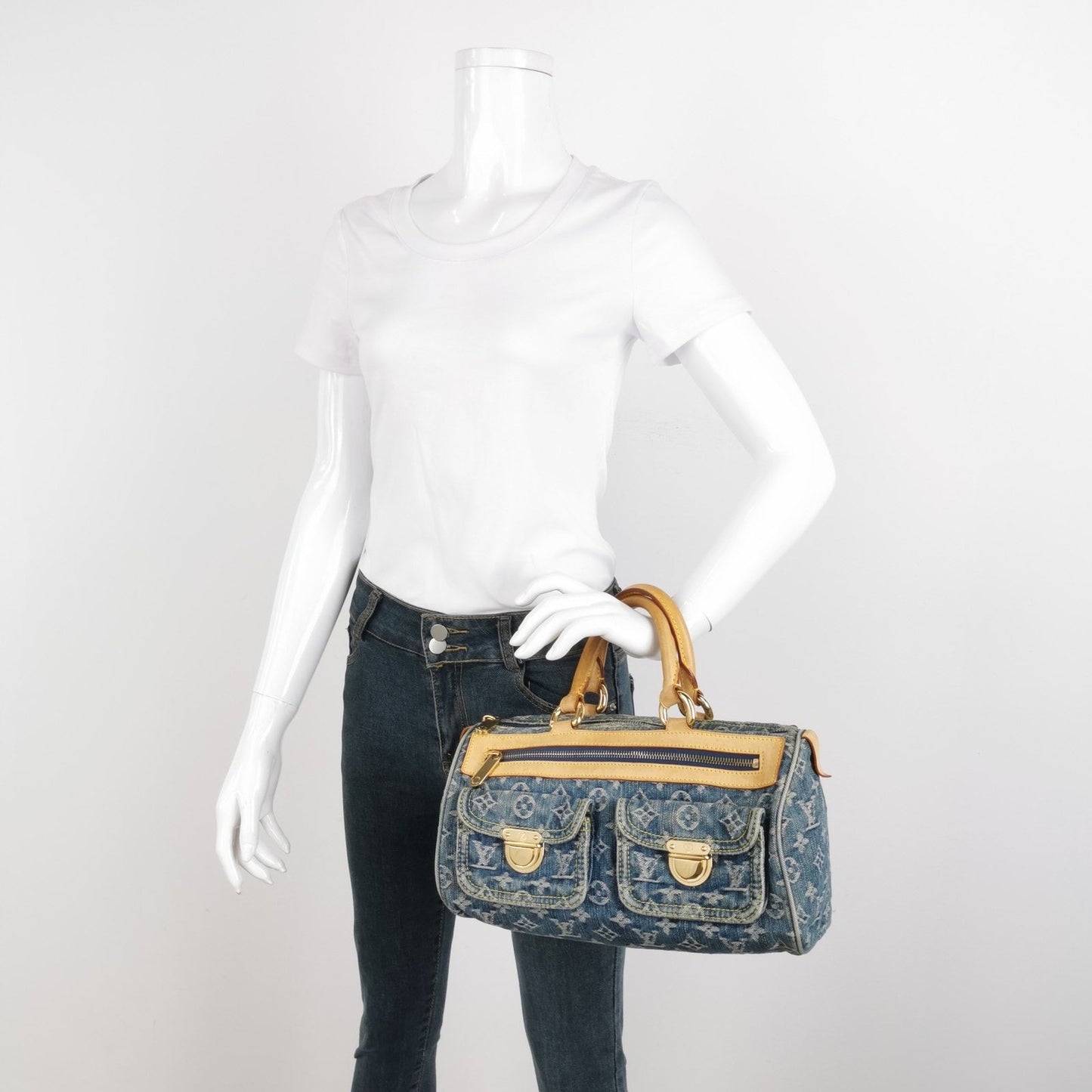 Louis Vuitton Denim Neo Speedy Boston Travel Bag Bag 1