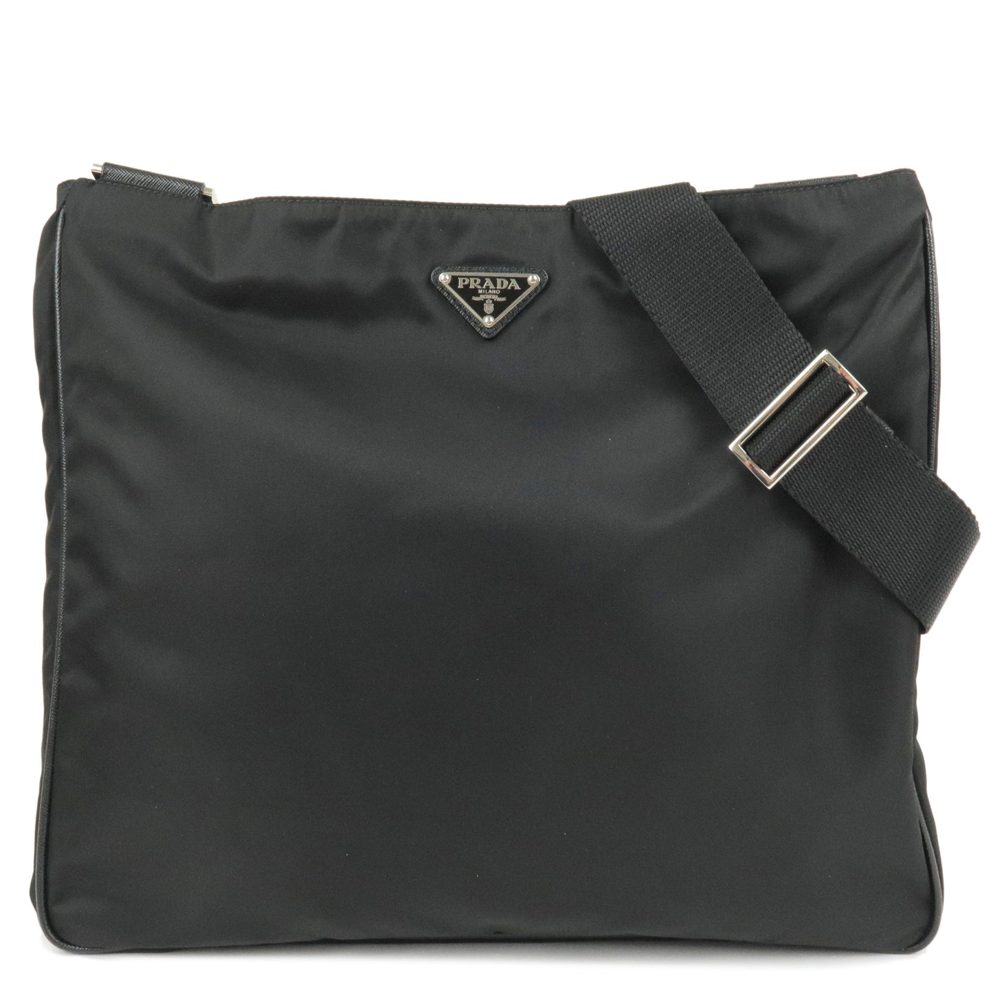 Prada Prada Logo Nylon Leather Shoulder Bag Nero Black Va0348 35829 15