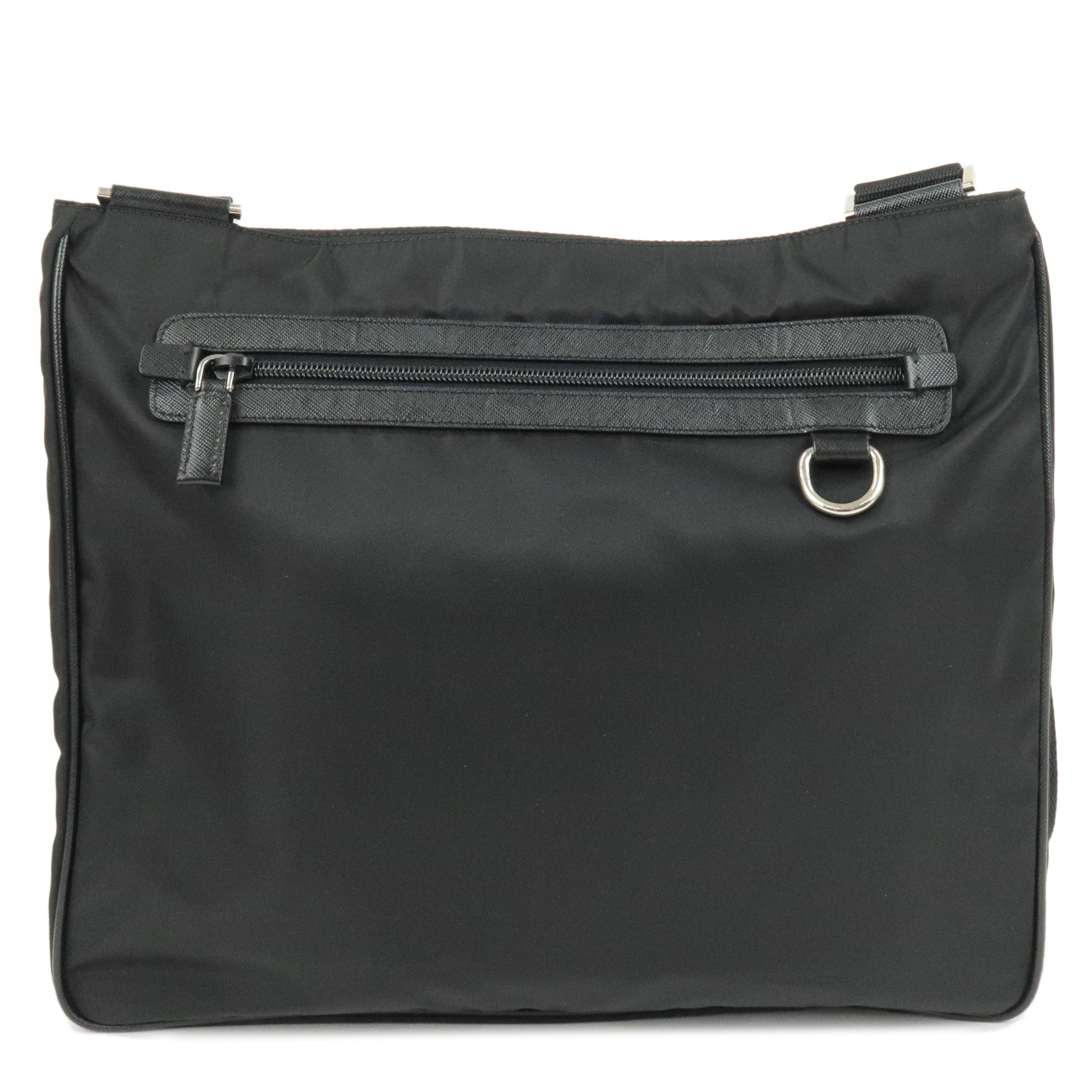 Prada Prada Logo Nylon Leather Shoulder Bag Nero Black Va0348 35829 15