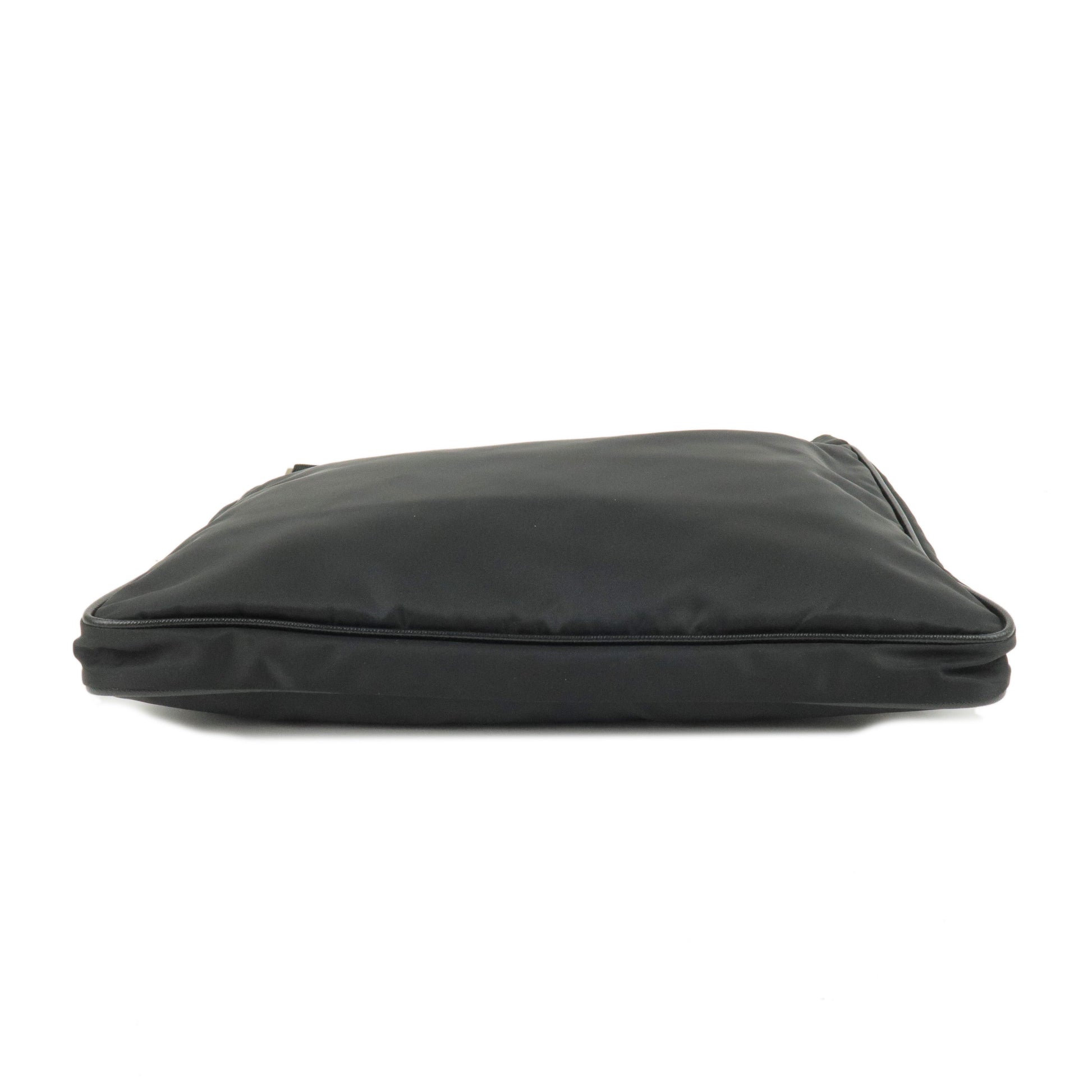 Prada Prada Logo Nylon Leather Shoulder Bag Nero Black Va0348 35829 15