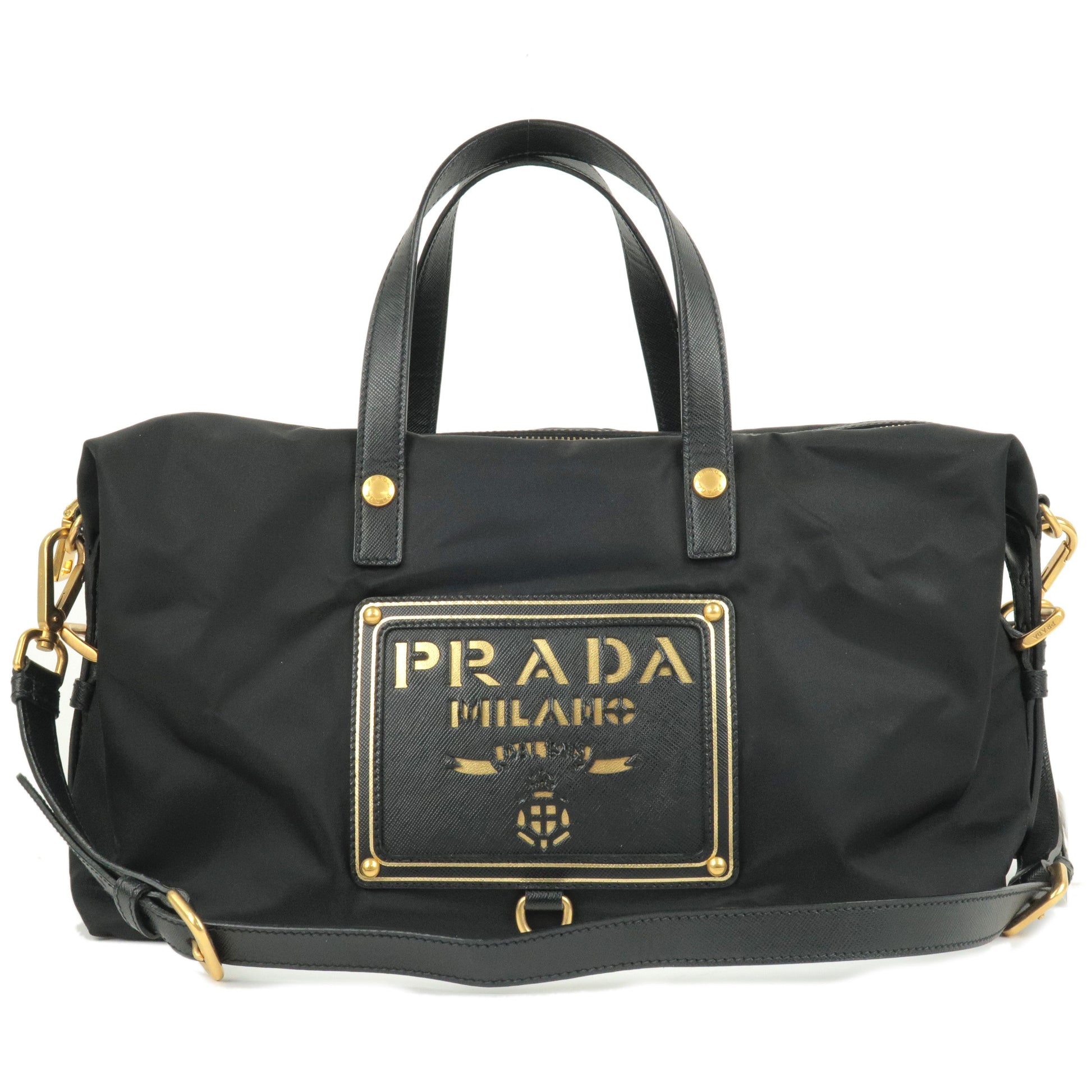 Prada Prada Logo Nylon Leather 2Way Bag Hand Bag Travel Bag Bn1407 35829 18