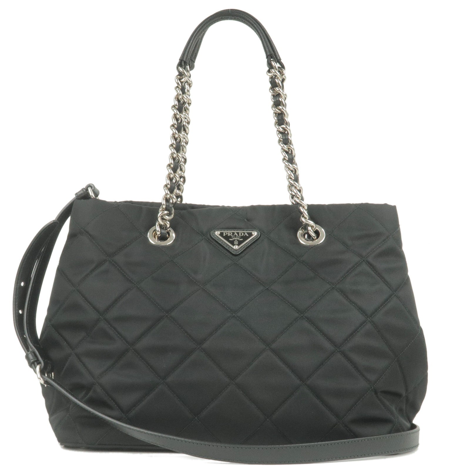 Prada Prada Nylon Leather Quilting 2Way Chain Shoulder Bag