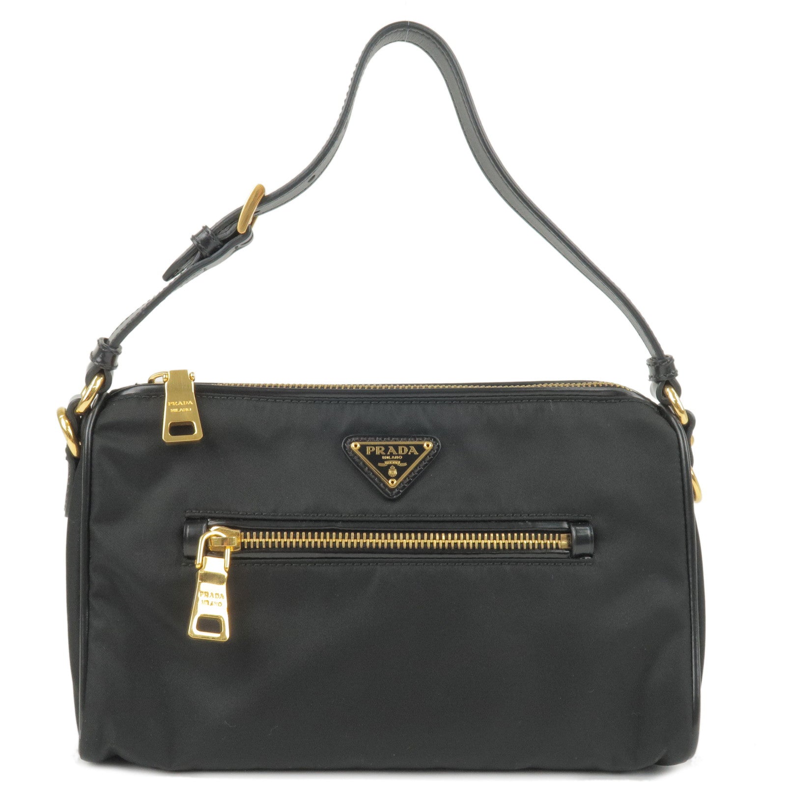 Prada Prada Logo Nylon Leather Shoulder Bag Nero Black Bn1834 35842 4